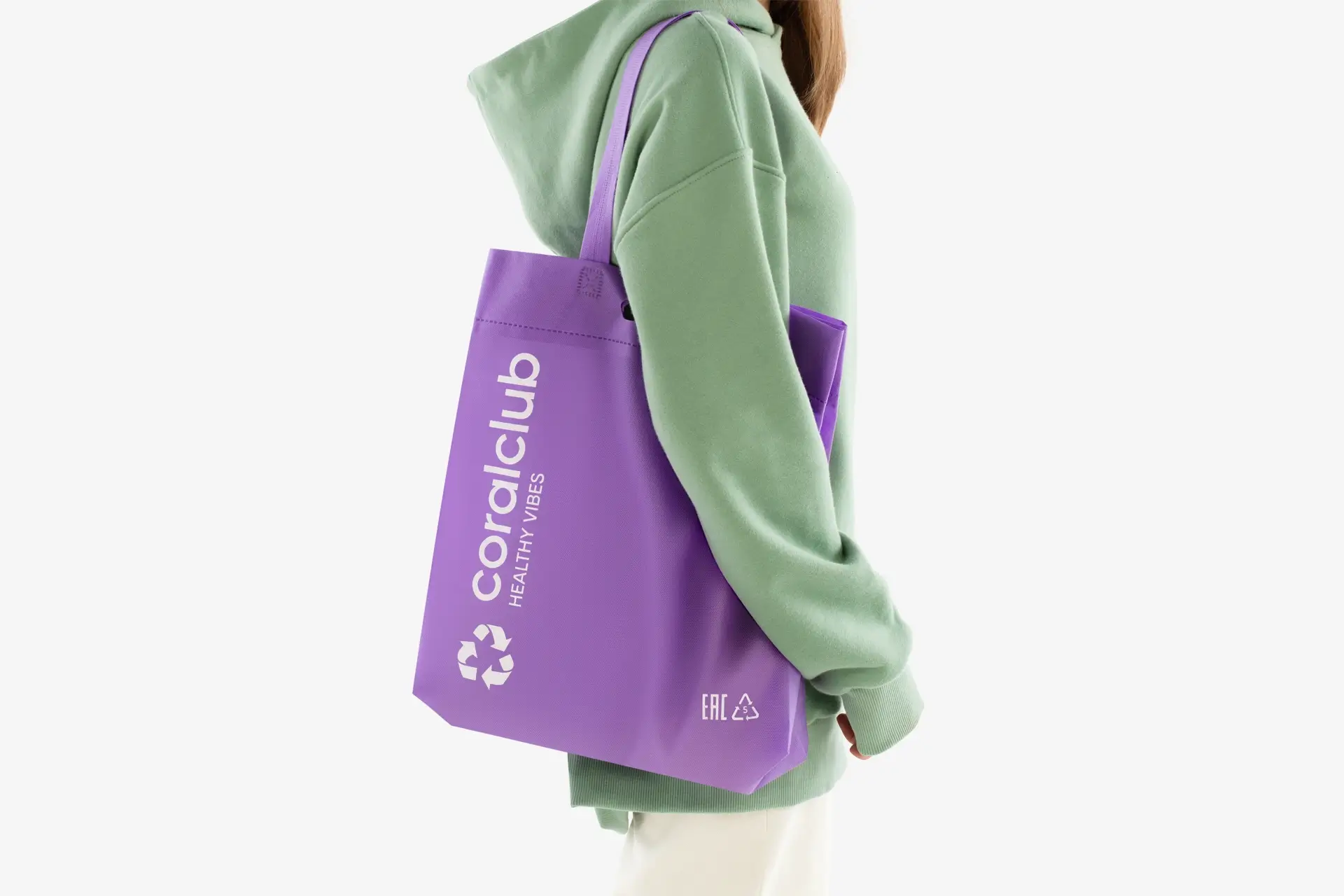 Spunbond bag, purple